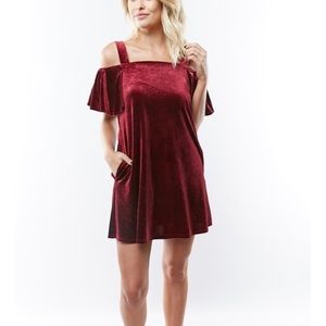 Boutique Velvet dress in Wine